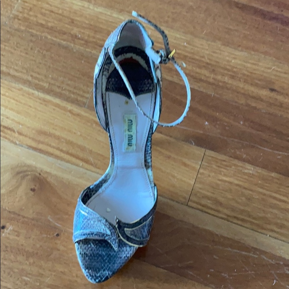 Miu Miu python leather sandal